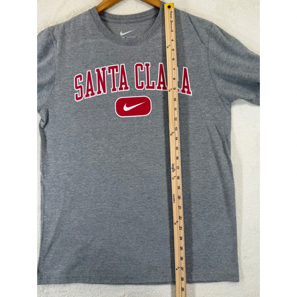Nike Santa Clara University Broncos T-Shirt Mens Medium Gray Short Sleeve Tee